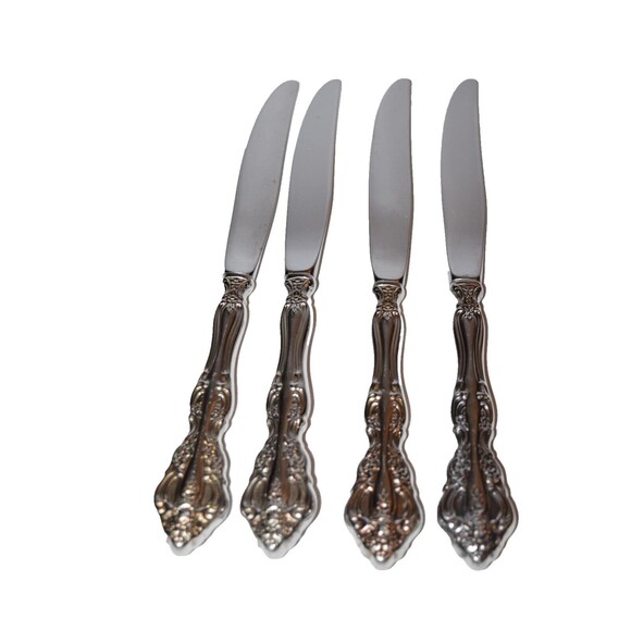 Oneida USA Stainless MICHELANGELO Set of 4 Dinner Knife Used Flatware - Picture 1 of 7